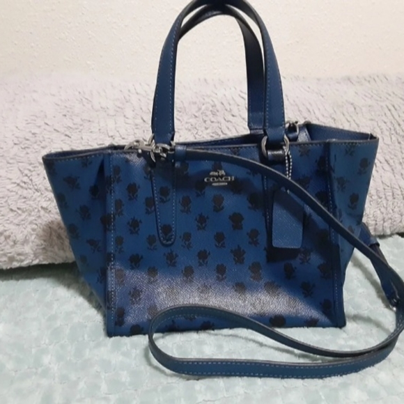 SOLD! COACH CROSBY MINI CARRYALL FLORAL PRINTED CROSSGRAIN LEATHER (# 34774) - Picture 8 of 9
